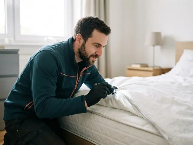 Bettwanzenbekämpfung: Techniker bei der Arbeit