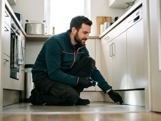 Kakerlakenbekämpfung: Techniker bei der Arbeit