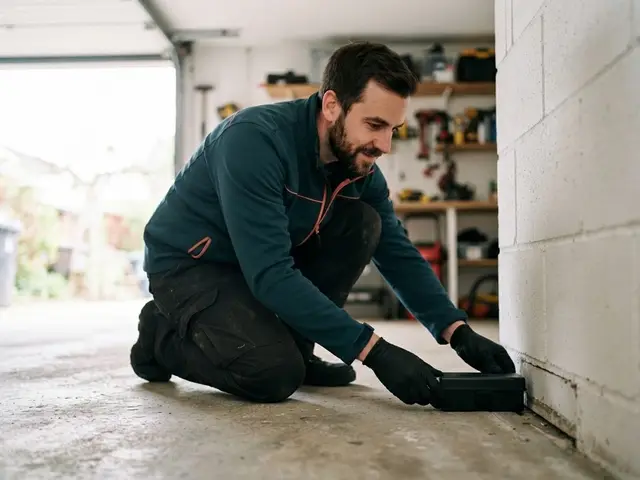 Mäusebekämpfung: Techniker bei der Arbeit