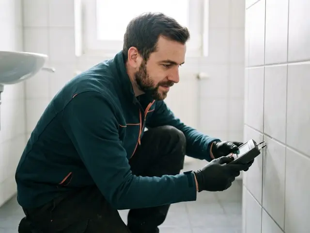 Schimmelbekämpfung: Techniker bei der Arbeit